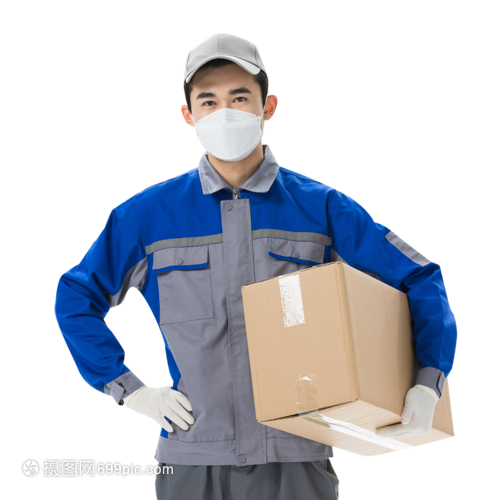 疫情防線上的“移動守護者” 佩戴口罩堅守配送服務的快遞員